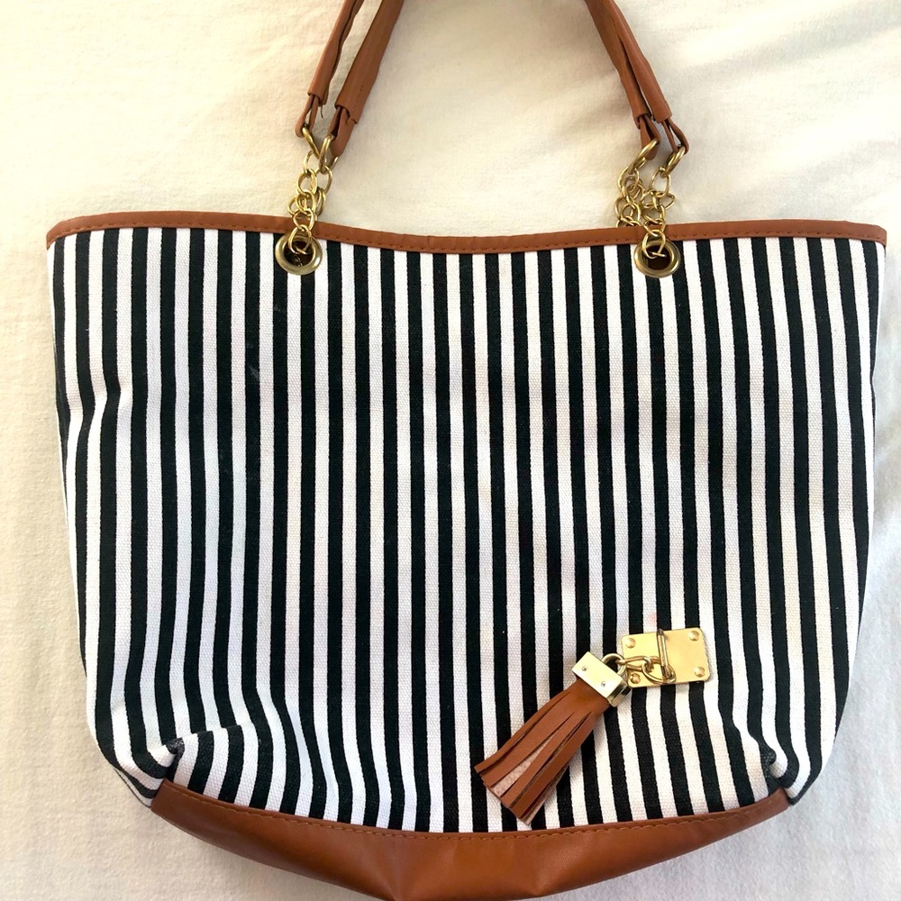 Striped Tote Bag